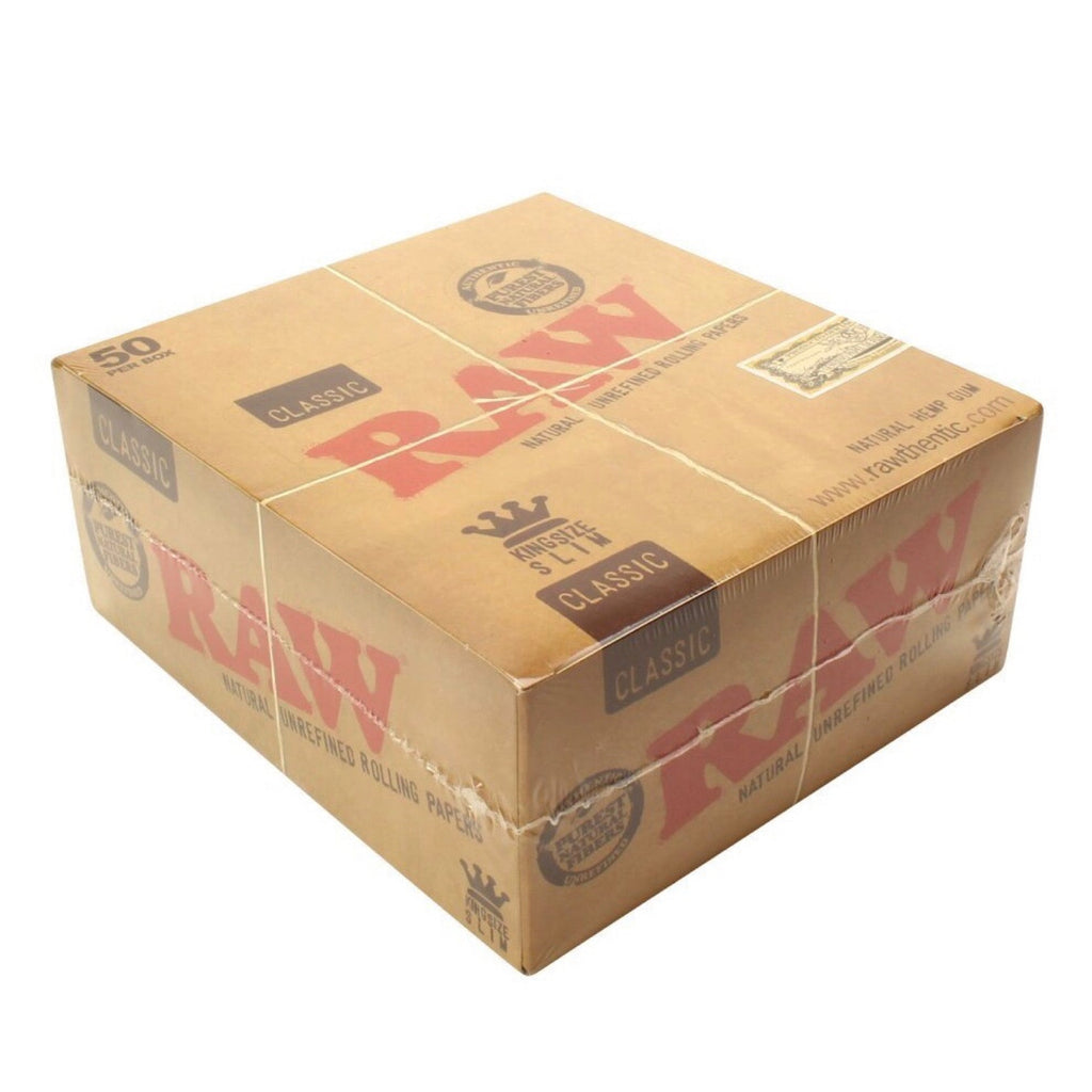 Raw® Classic King Size Slim Rolling Papers | 50ct Display