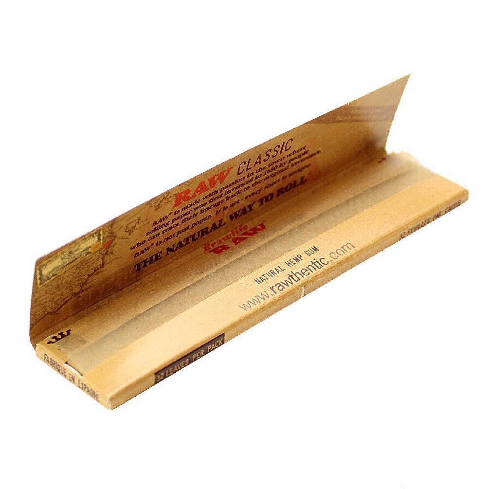 Raw® Classic King Size Slim Rolling Papers | 50ct Display