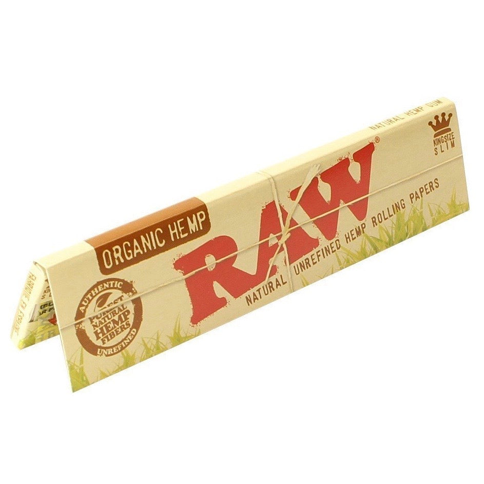 Raw® Organic Hemp King Slim Rolling Papers | 50ct Display