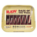 Raw® Daze Of The Week Large Metal Rolling Tray (14" x 11")