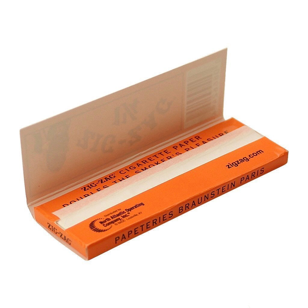 Zig Zag Orange 1.25” Rolling Papers | 24pc Display