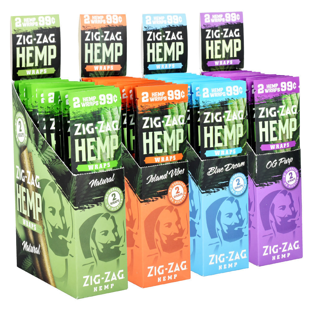 Zig Zag 2-Pack Flavored Hemp Wraps | 25ct Display
